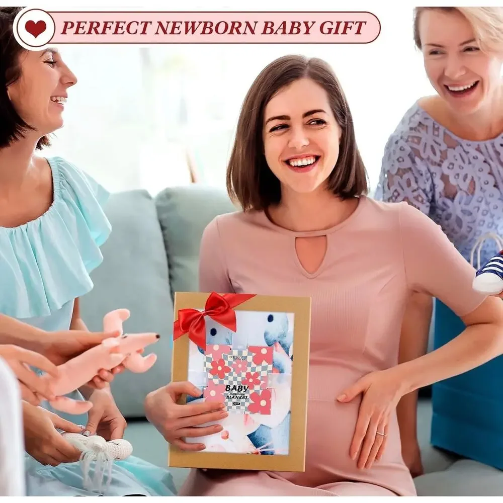 NIB Oak Leaf Baby Girl Milestone Blanket 60x40 Elephant Floral Growth Tracker